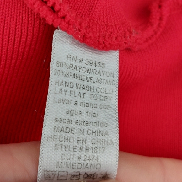 HMS Red Sleeveless Square Neck Bandage Bodycon Dress 6202 - Picture 6 of 7